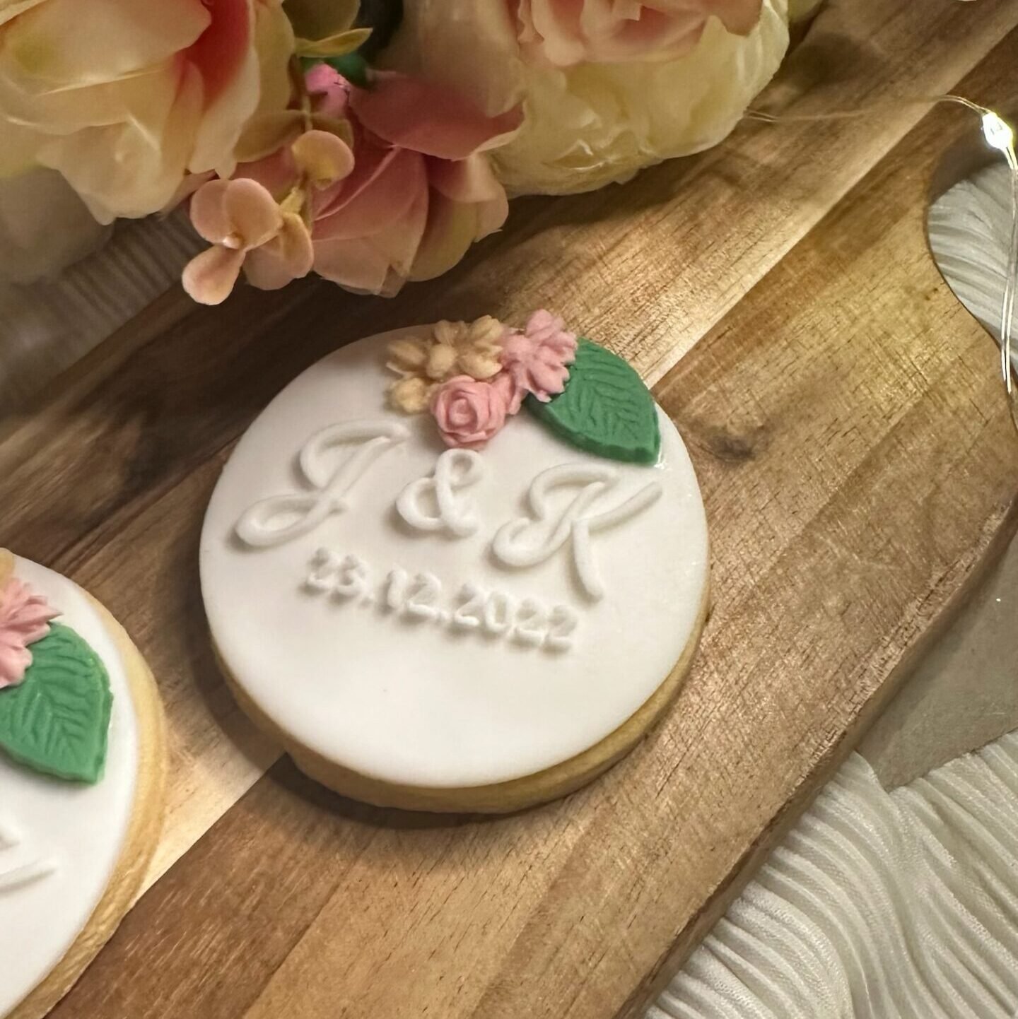 Biscuit mariage initiales