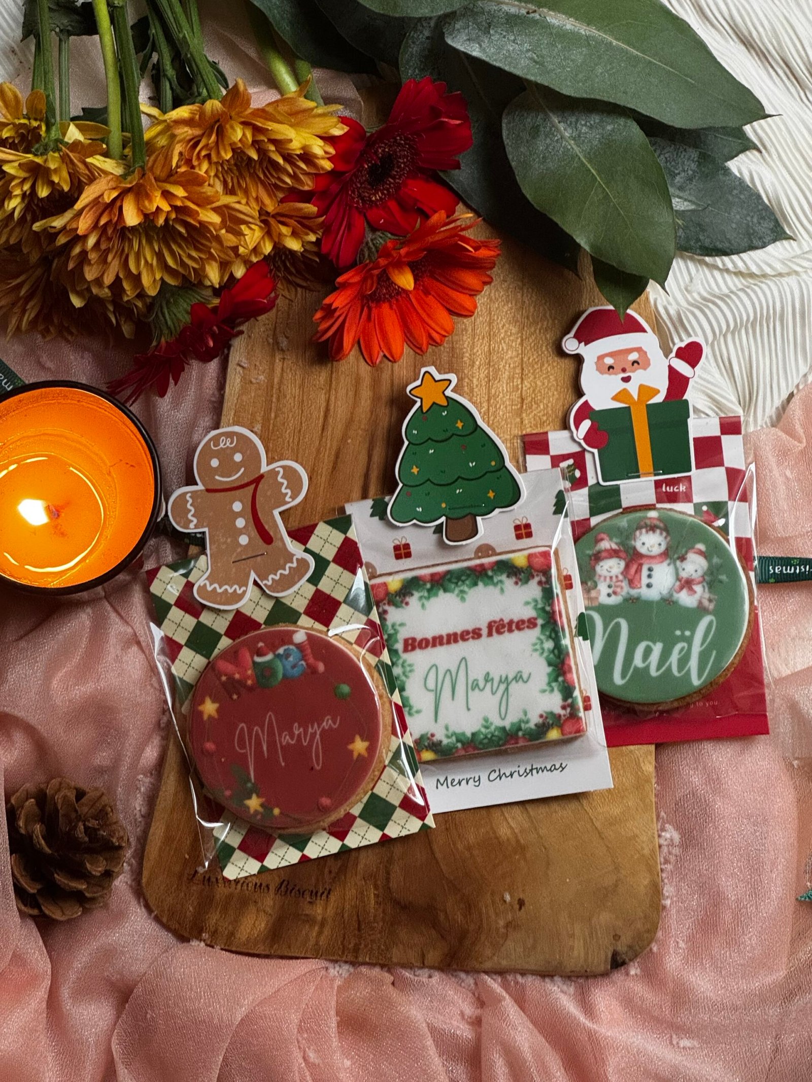 Sachet de Noël – Biscuit personnalisé